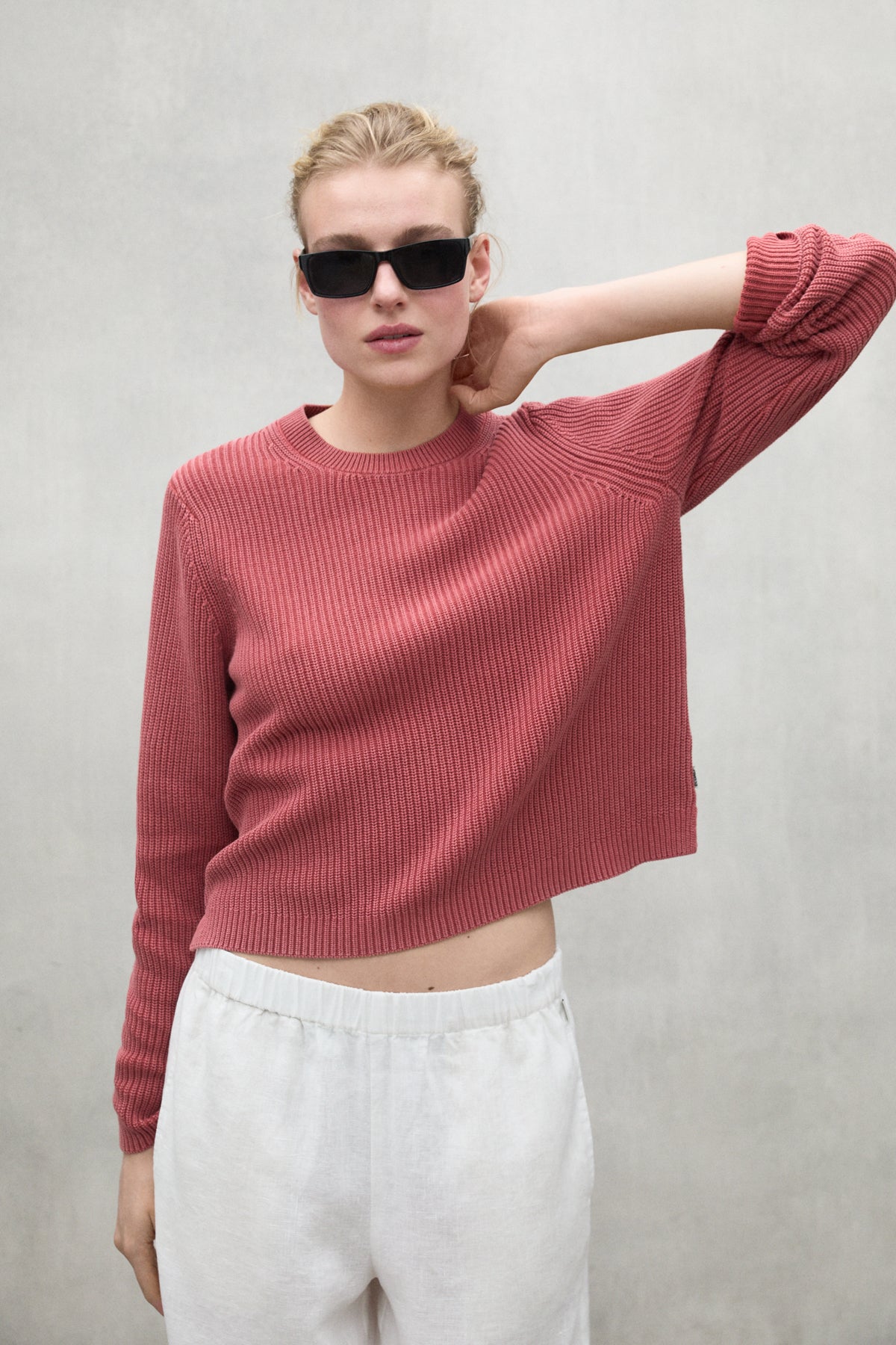 jersey-ecoalf-inga-rojo-algod-n-org-nico-y-lino-fit-regular-c-rdigan-7gg image 3