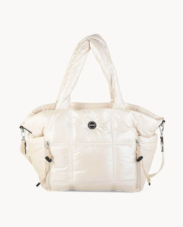 shopper-de-nylon-kbas-con-cremallera-color-marfil image 1