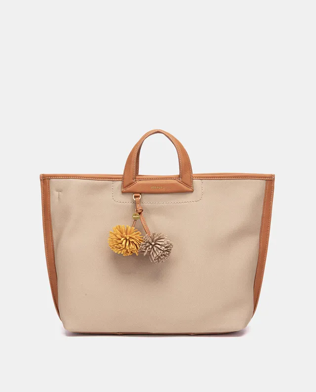 abbacino-bolso-shopper-camel-de-materiales-reciclados image 1