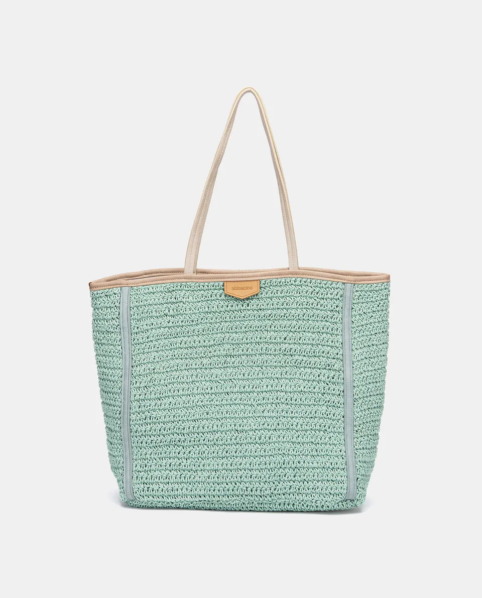 abbacino-capazo-rafia-turquesa-shopper-verano image 1