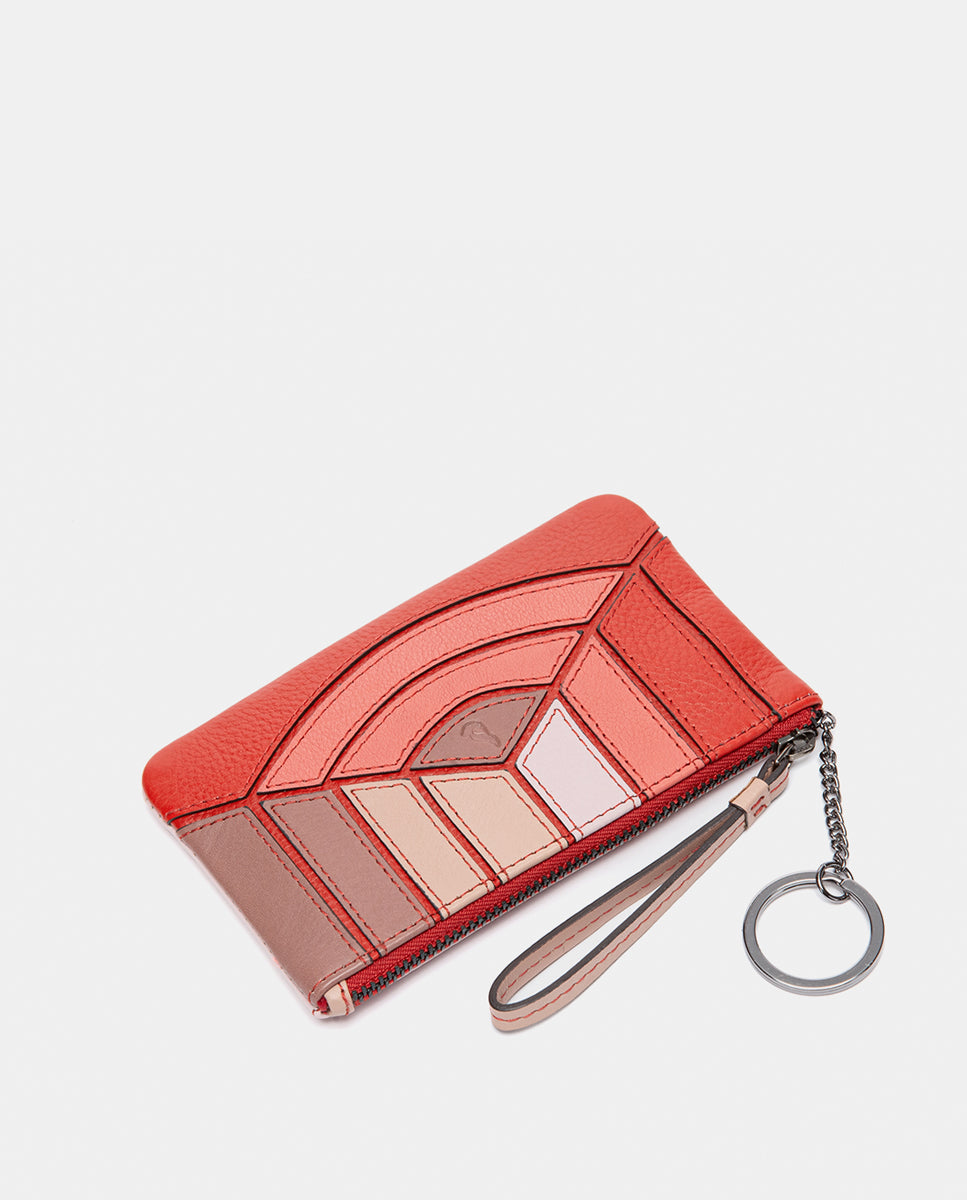 abbacino-monedero-rojo-de-piel-patchwork-geom-trico-con-asa image 5