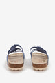 abbacino-sandalia-plana-de-mujer-en-piel-azul-con-doble-hebilla image 4