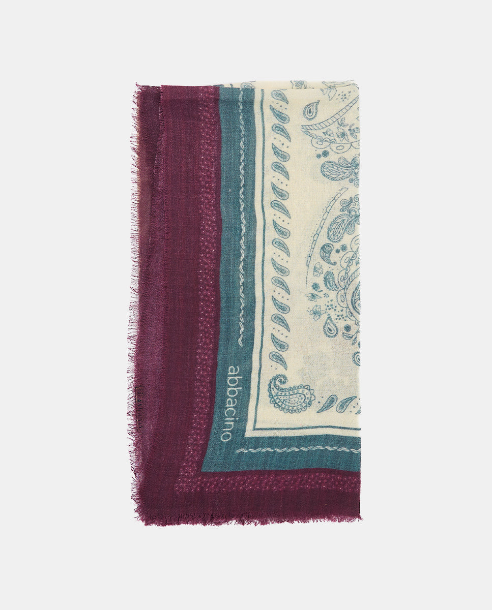 abbacino-bandana-grande-lana-paisley-burdeos image 2
