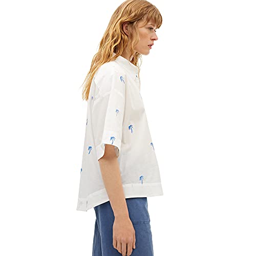 parfois-camisa-100-algod-n-bordado-palmeras-mujer-blanco image 6