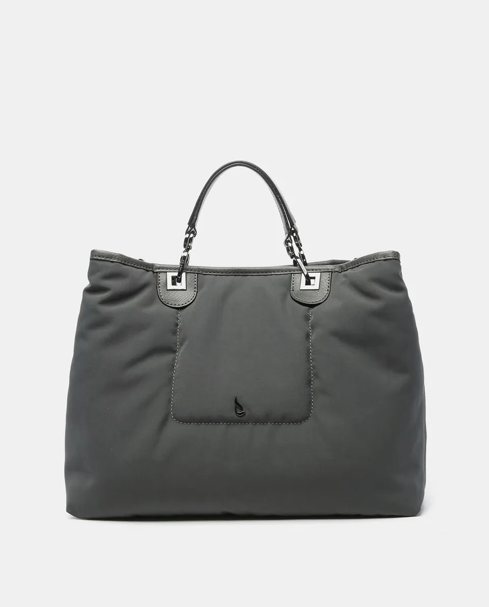abbacino-bolso-grande-nylon-gris-lady-bag image 1