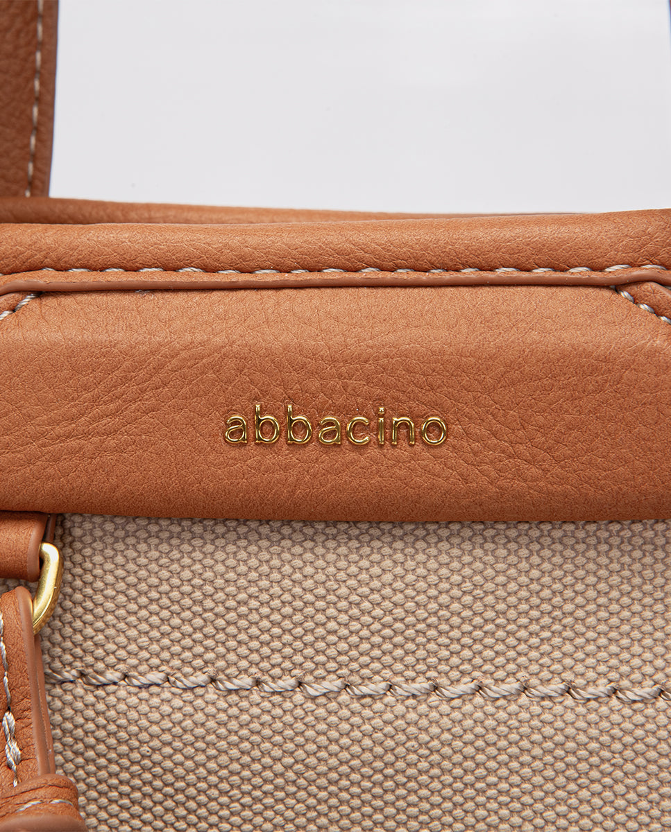 abbacino-bolso-shopper-camel-de-materiales-reciclados image 8