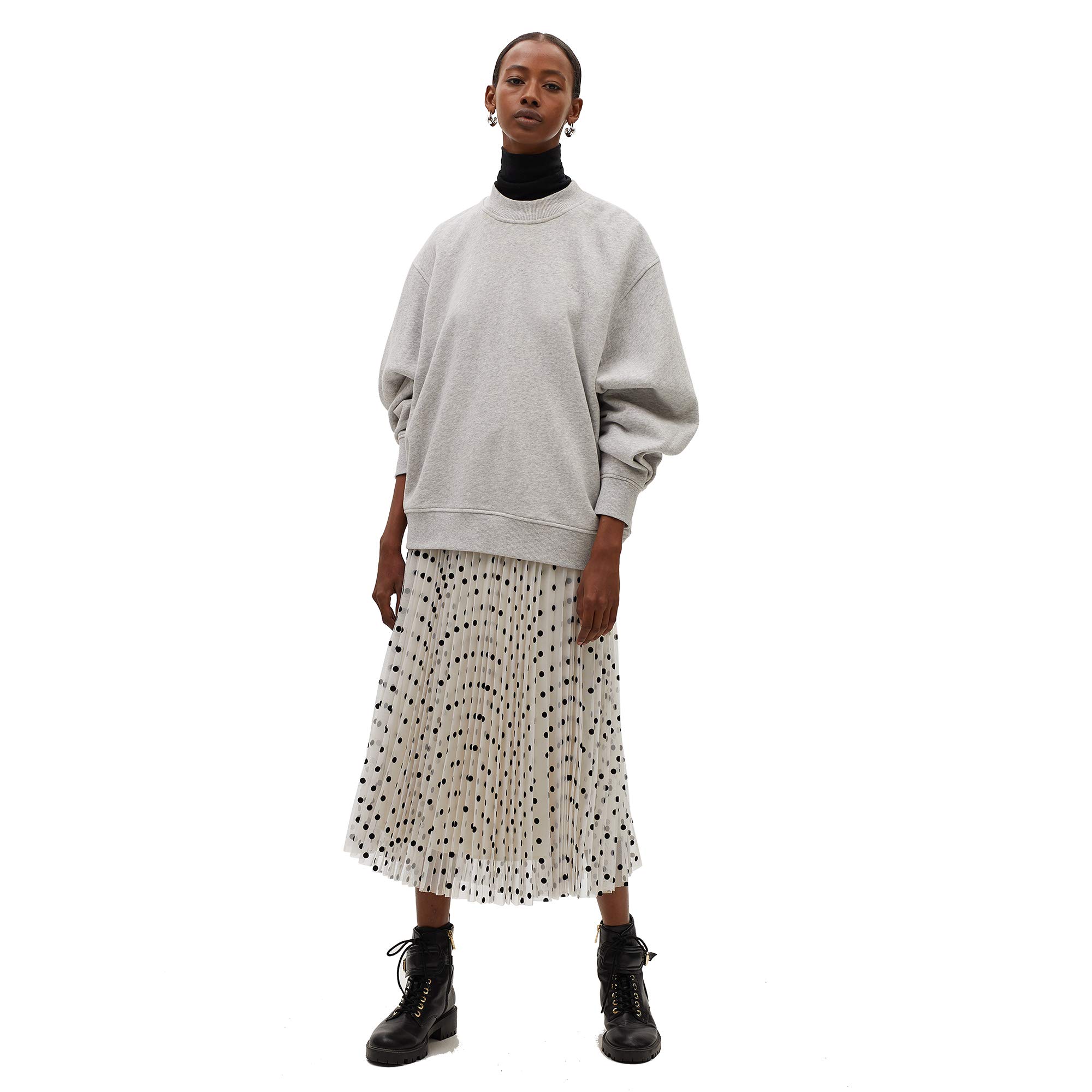 parfois-falda-plisada-estampado-lunares-mujer-tejido-crudo image 3