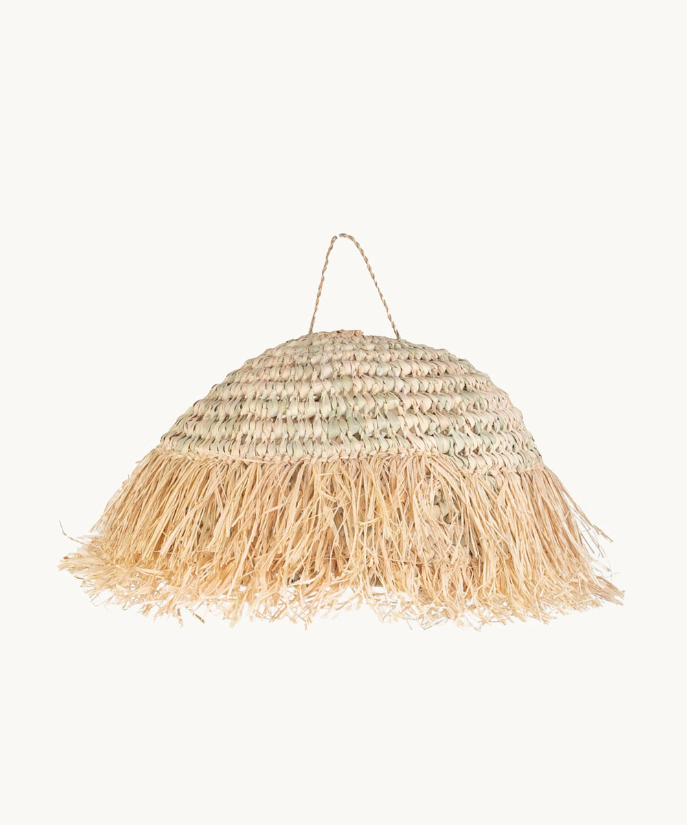 kbas-l-mpara-de-palma-con-flecos-de-rafia-estilo-bohemio image 1