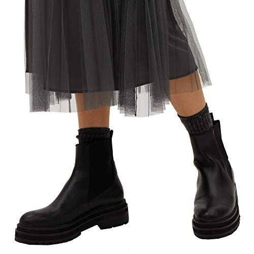 parfois-falda-plisada-cintura-el-stica-mujer-gris image 6