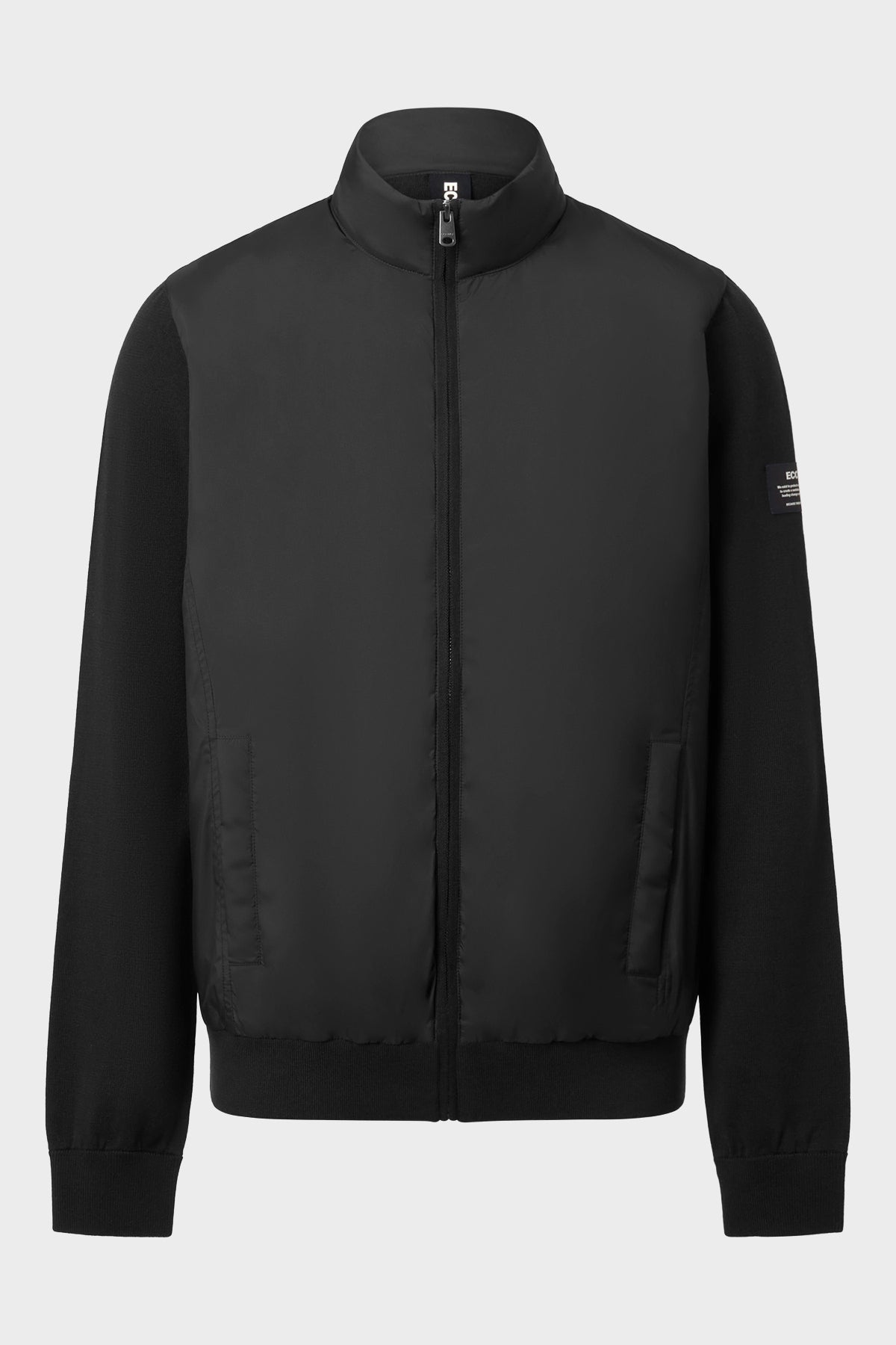 chaqueta-h-brida-denio-de-ecoalf-para-hombre-negra-acolchada-y-de-punto image 5