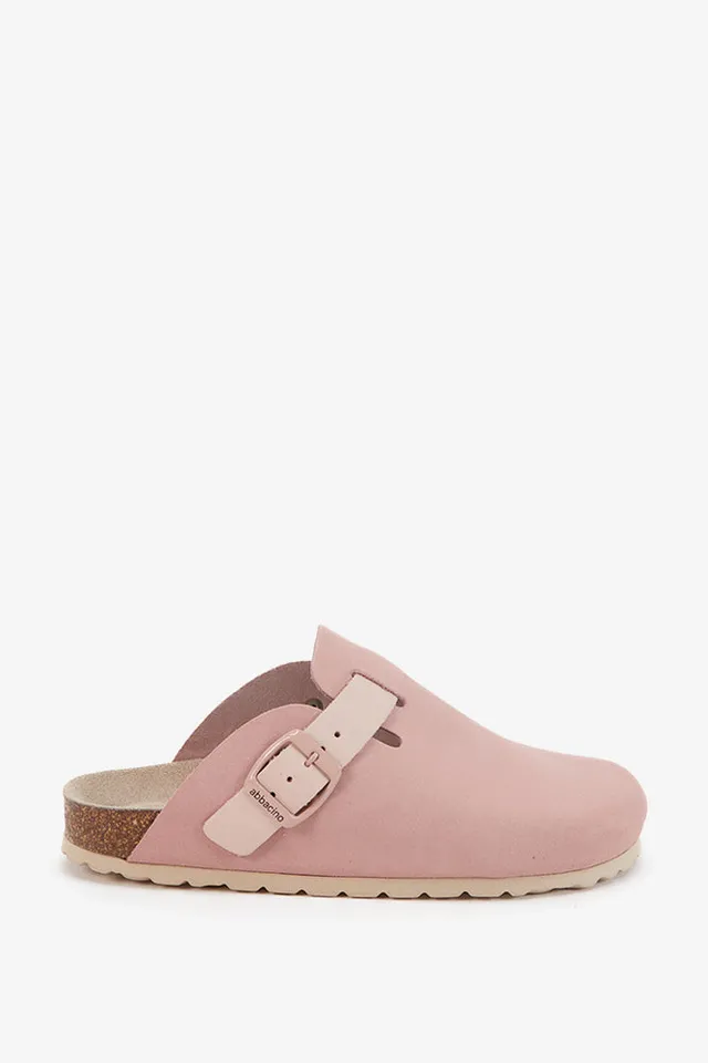 abbacino-zueco-serraje-beige-con-hebilla-mujer image 1
