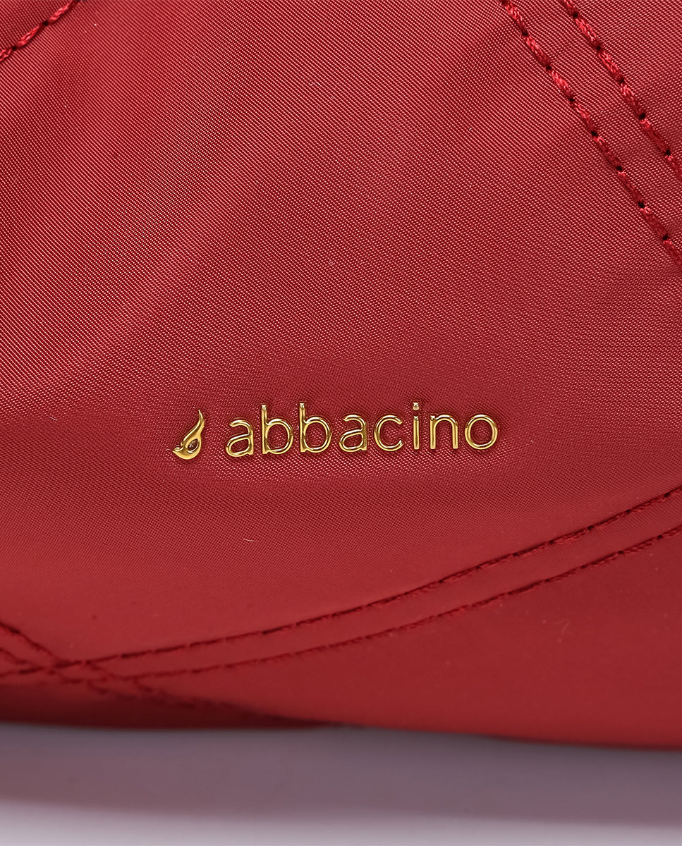 abbacino-bolso-hobo-rojo-reciclado-satinado-mujer image 6