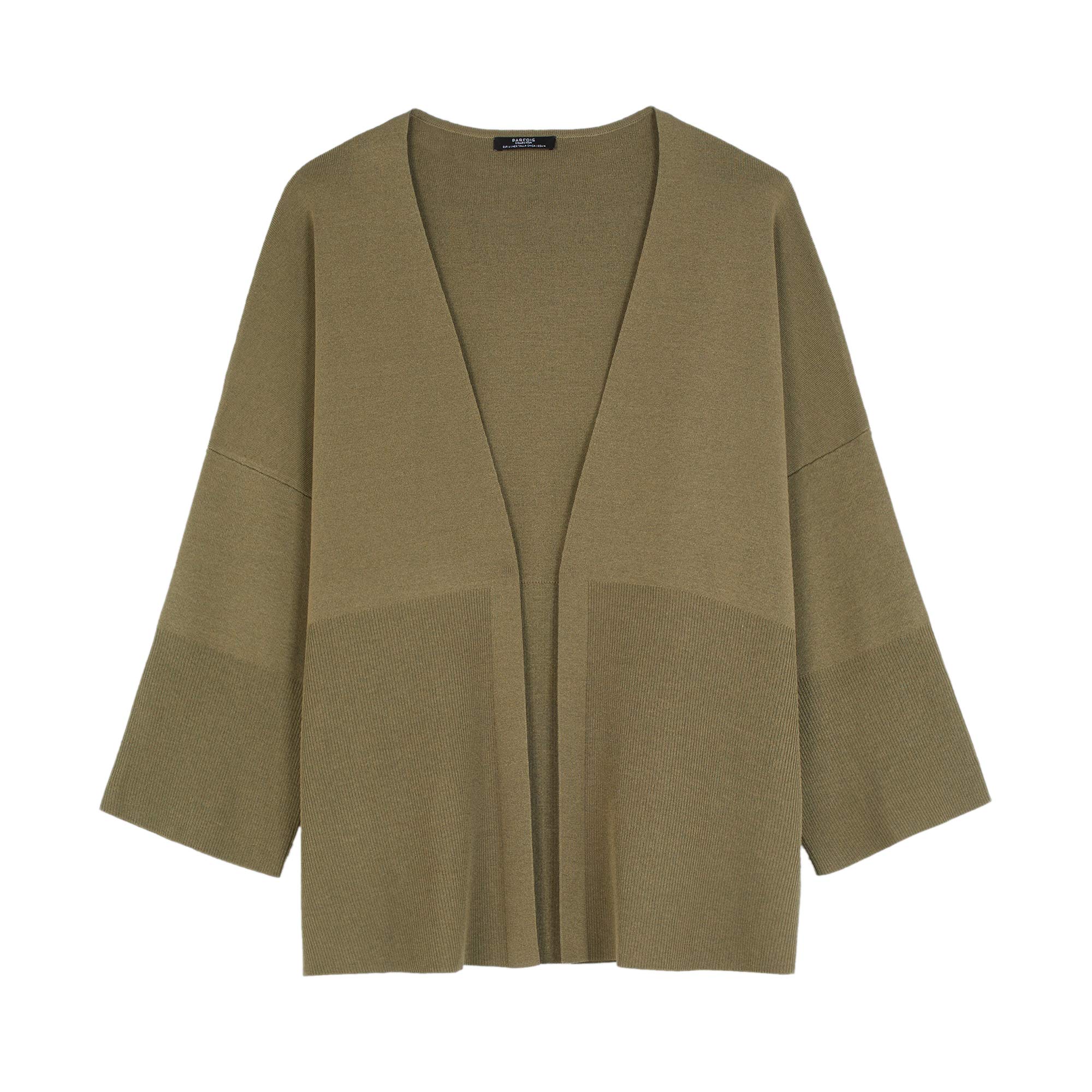parfois-chaqueta-de-punto-abierta-caqui-mujer image 1