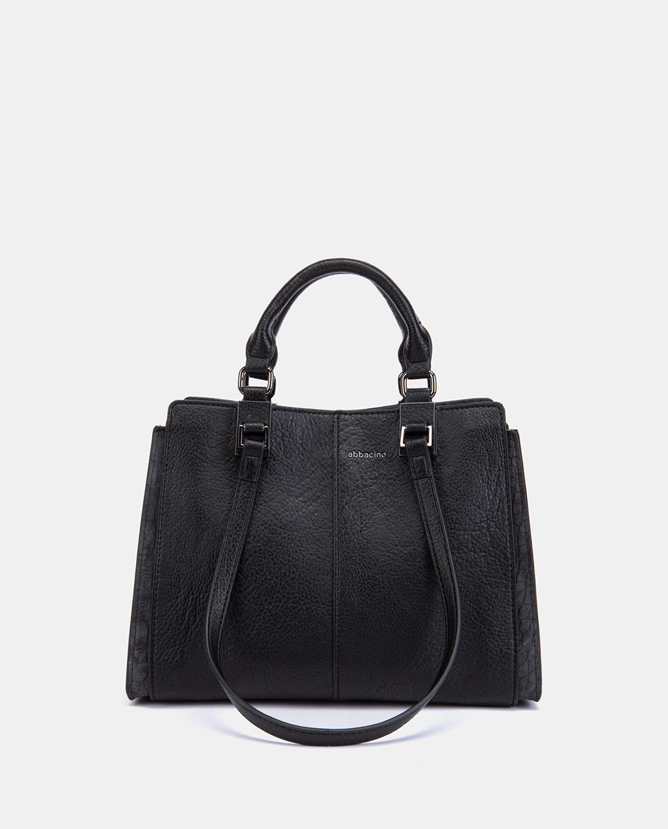 abbacino-bolso-de-mano-negro-materiales-reciclados image 3