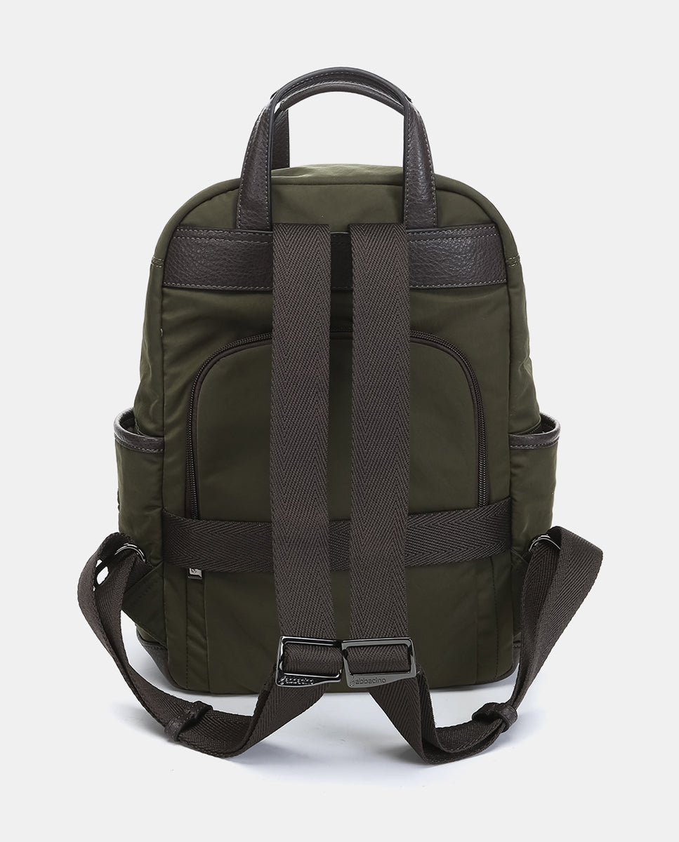 abbacino-mochila-casual-de-nylon-reciclado-verde-acolchado image 3