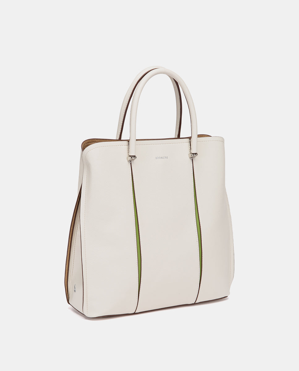 abbacino-bolso-mano-shopper-reciclado-beige-oficina image 2
