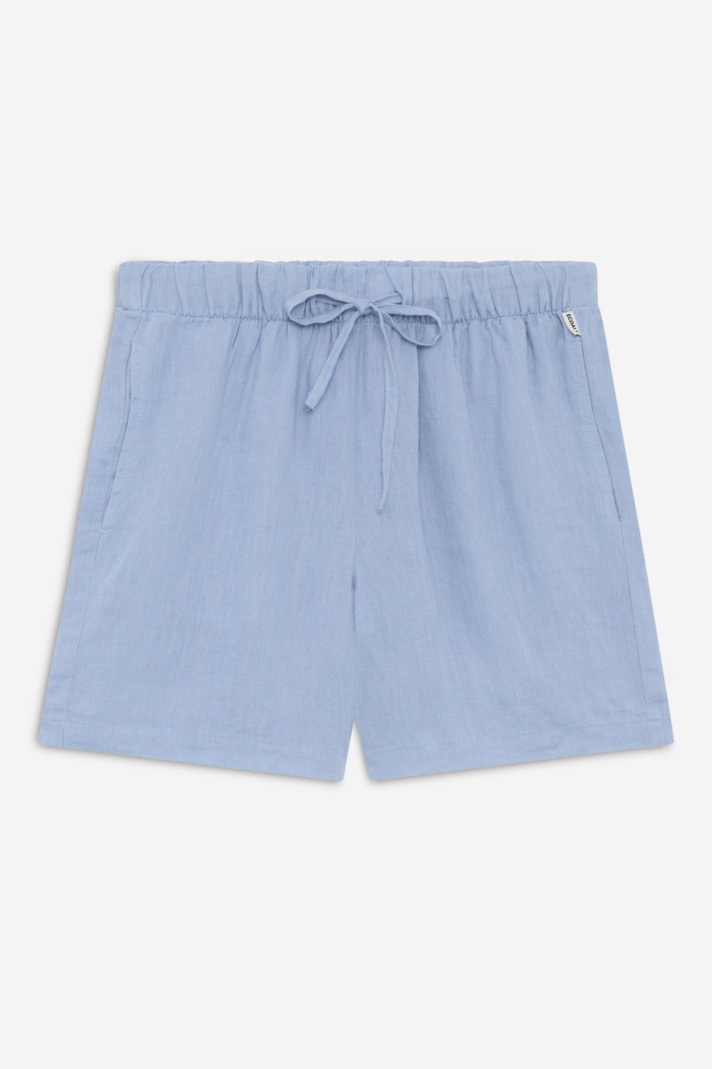 short-eras-azul-de-ecoalf-100-lino-con-cintura-el-stica image 1