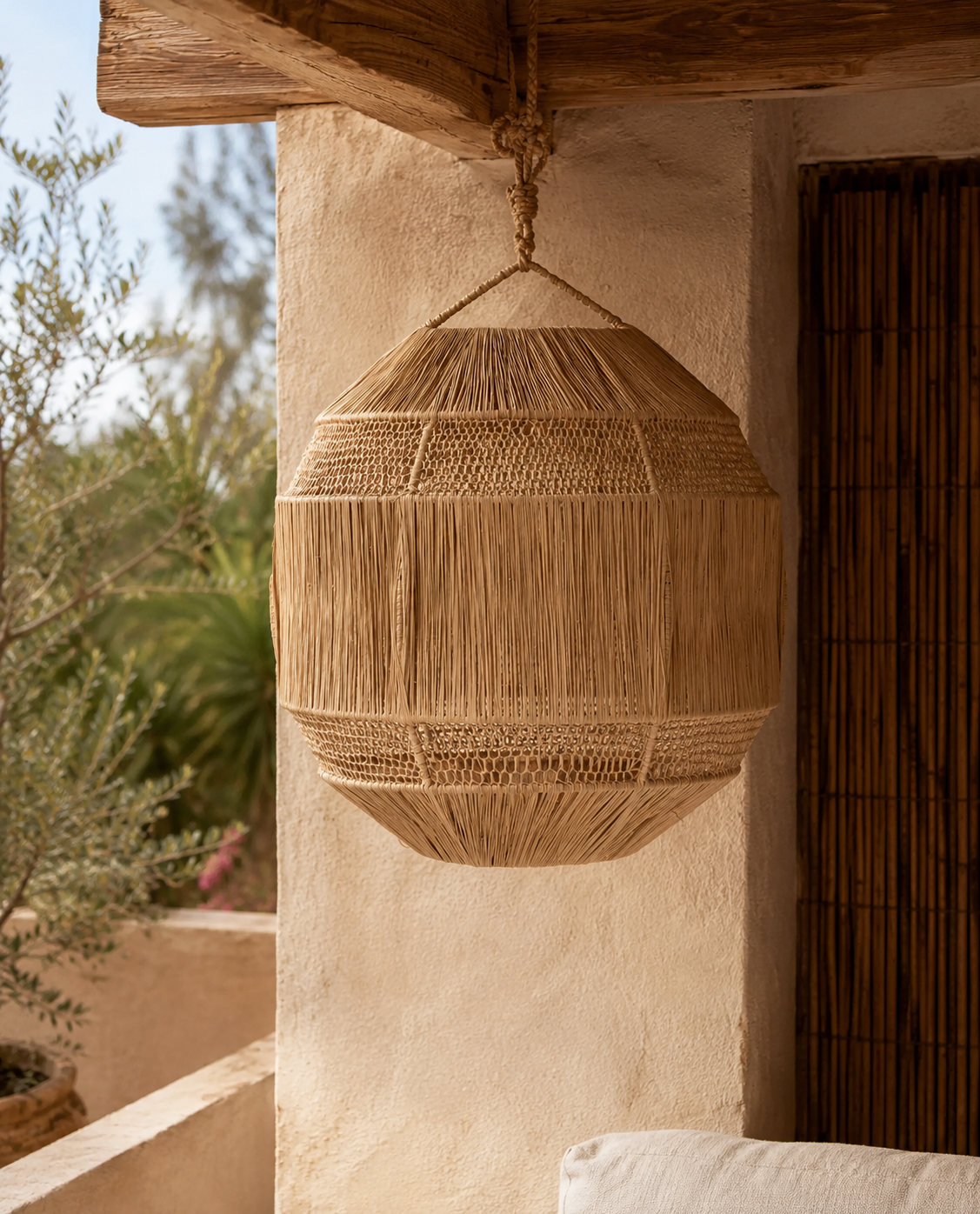 kbas-l-mpara-de-rafia-natural-50-cm-de-di-metro image 1