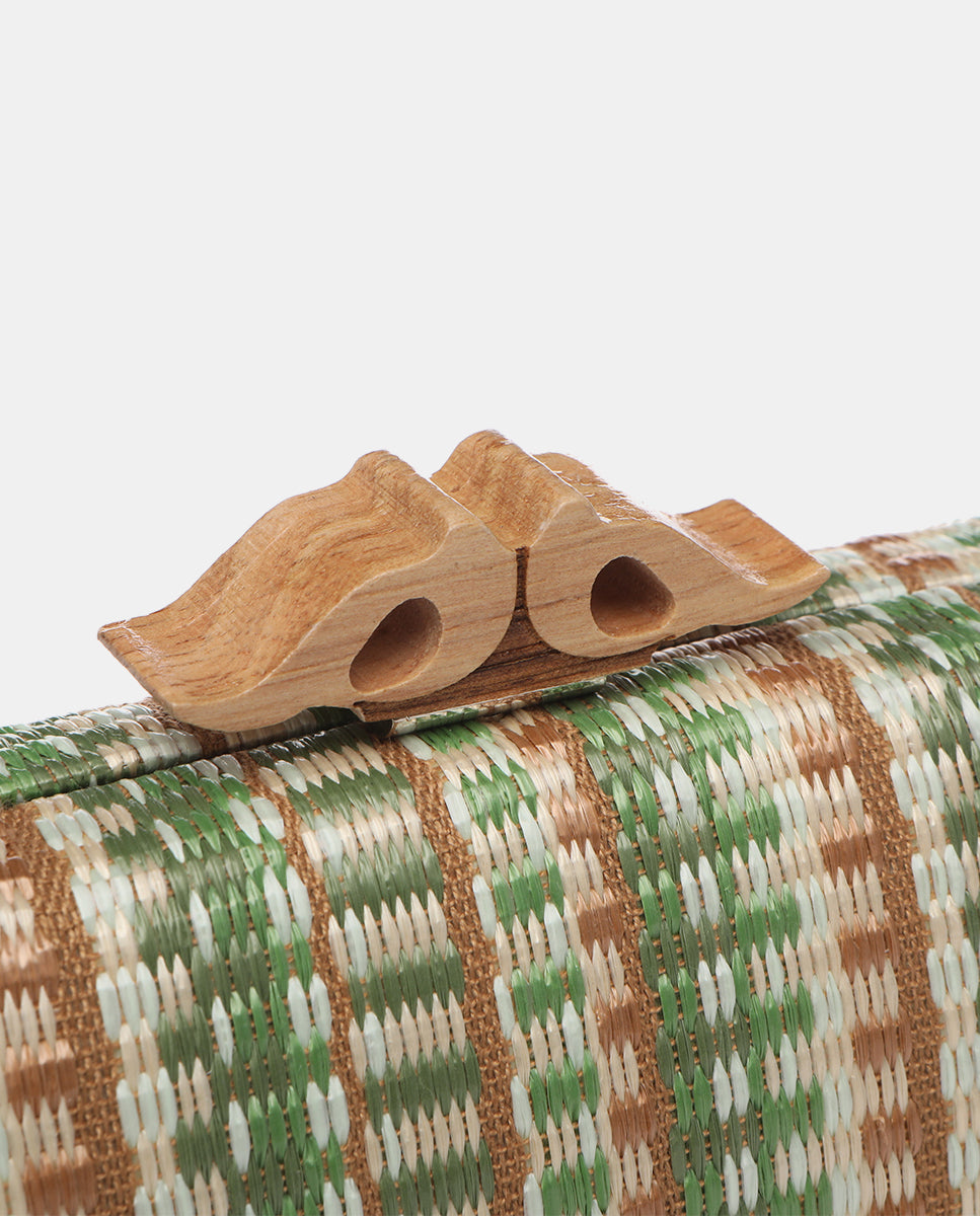 abbacino-clutch-fiesta-cuadrado-estampado-verde image 8