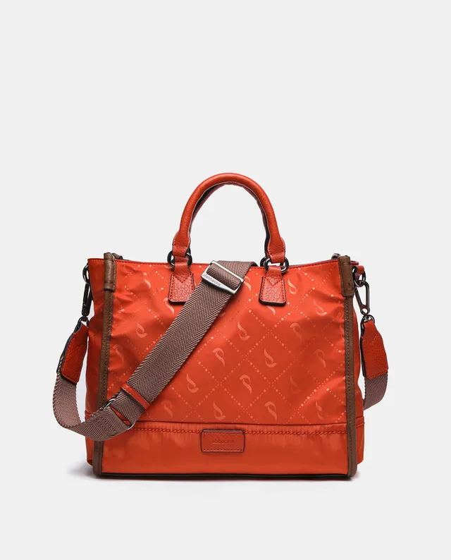 bolso-shopper-abbacino-naranja-en-materiales-reciclados-jacquard image 1
