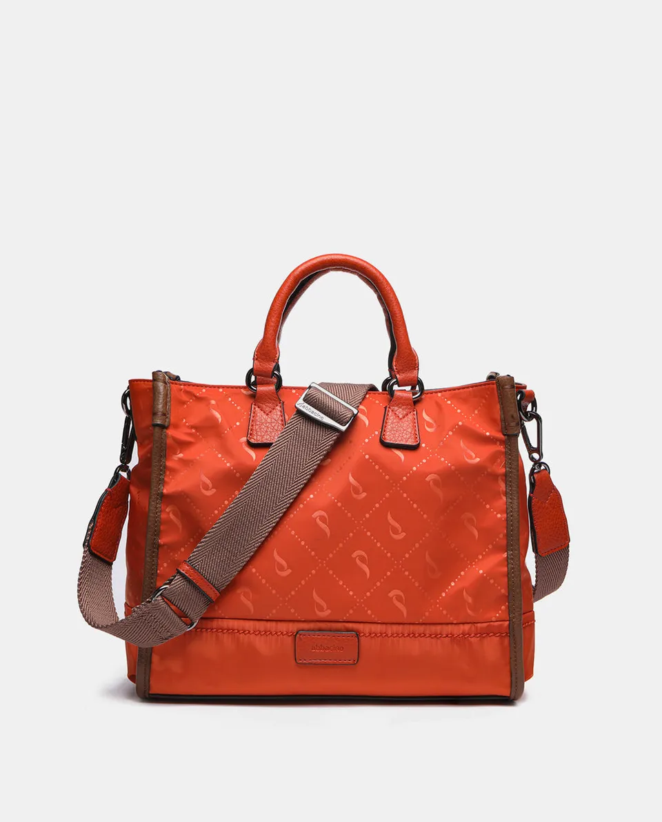 bolso-shopper-abbacino-naranja-en-materiales-reciclados-jacquard image 1