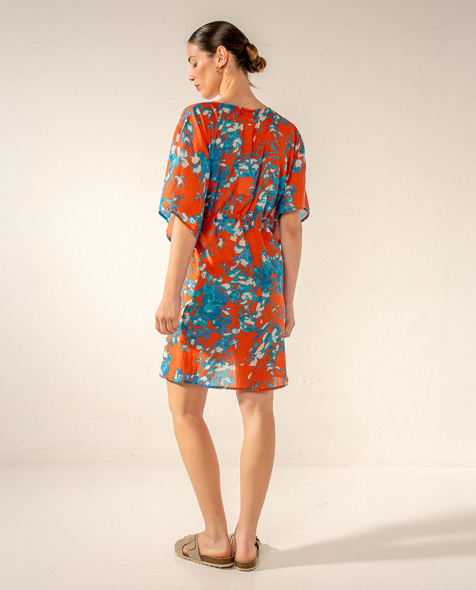 abbacino-caft-n-algod-n-floral-rojo-mujer image 3
