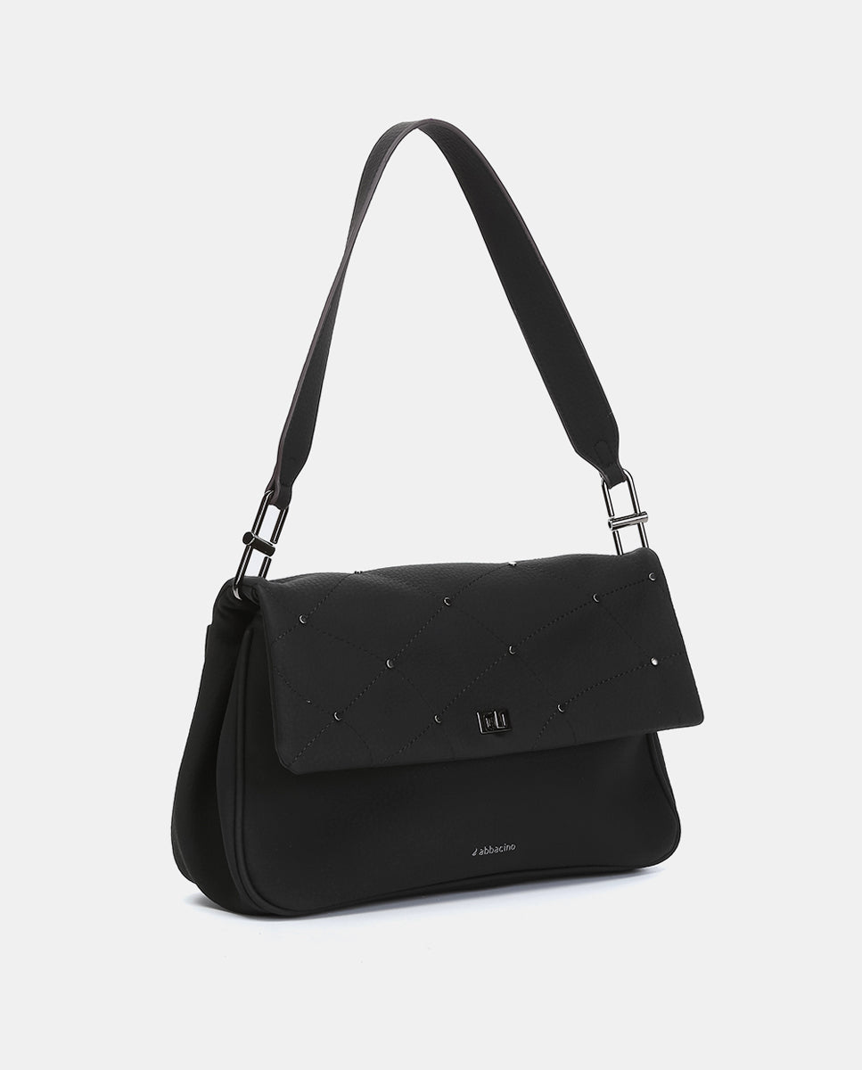 abbacino-bolso-de-hombro-materiales-reciclados-negro image 2