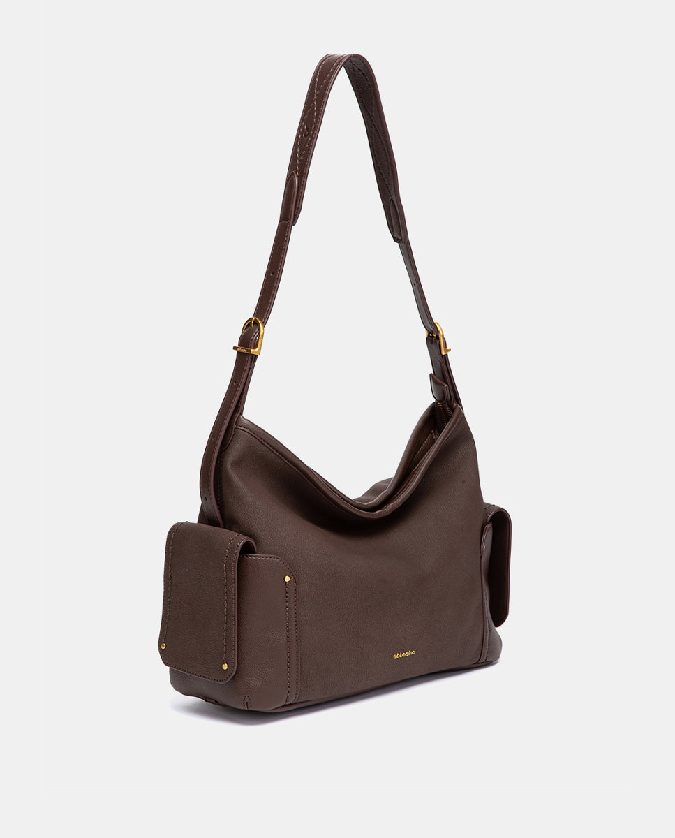 bolso-de-hombro-abbacino-multibolsillos-marr-n-tipo-hobo-reciclado image 2