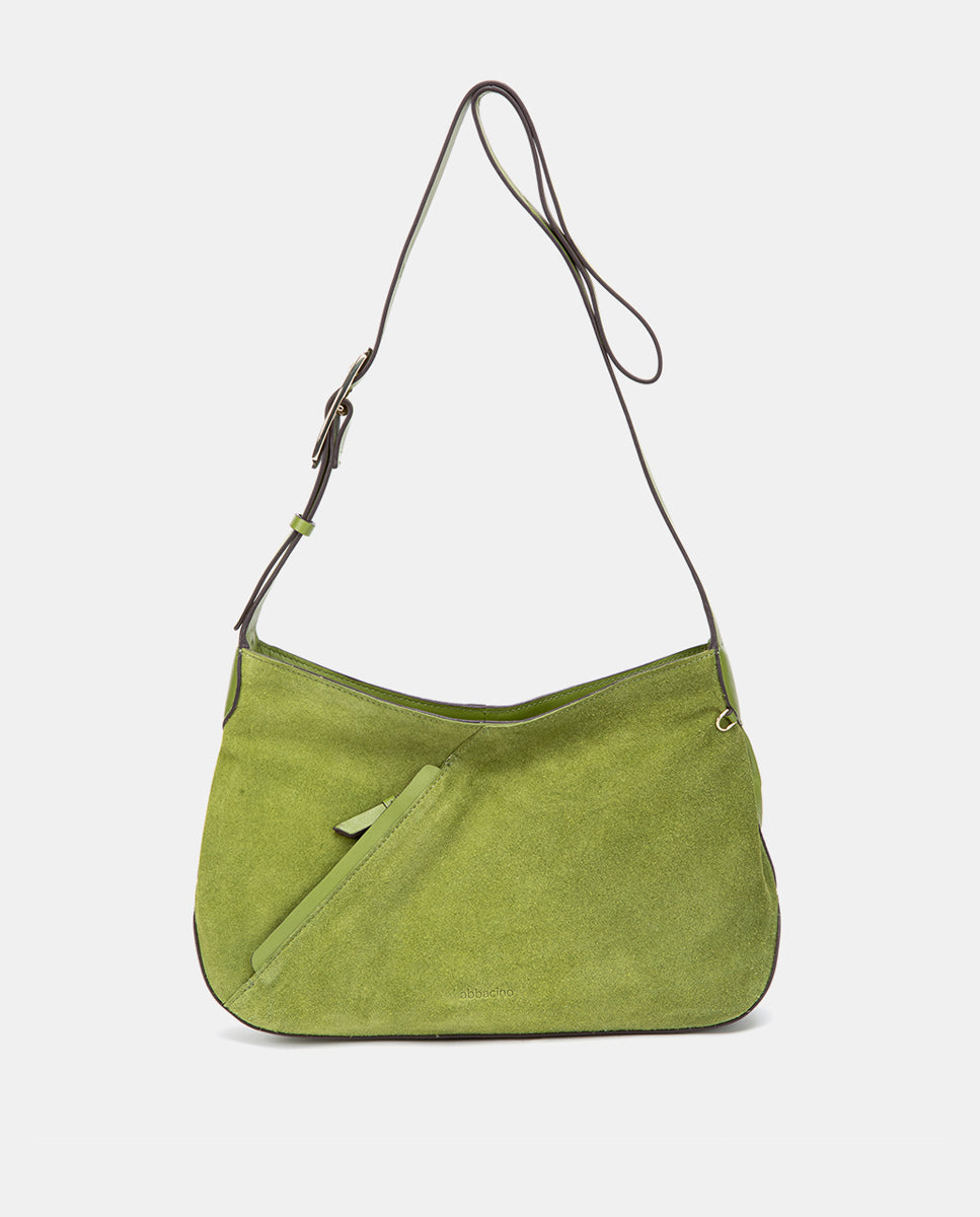 abbacino-bandolera-mujer-piel-y-serraje-verde image 1