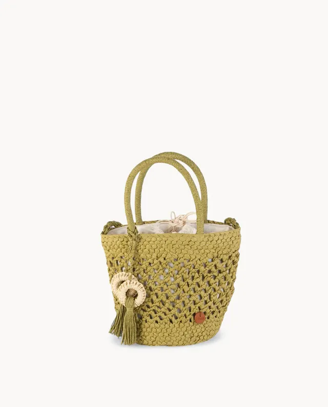 bolso-cubo-de-fibra-natural-kbas-con-cierre-de-saco-color-kaki image 1