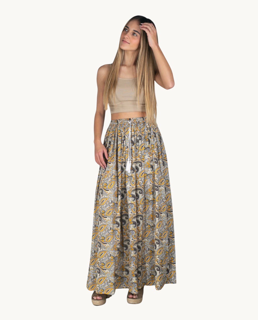 falda-larga-de-polycrepe-kbas-talla-nica image 1