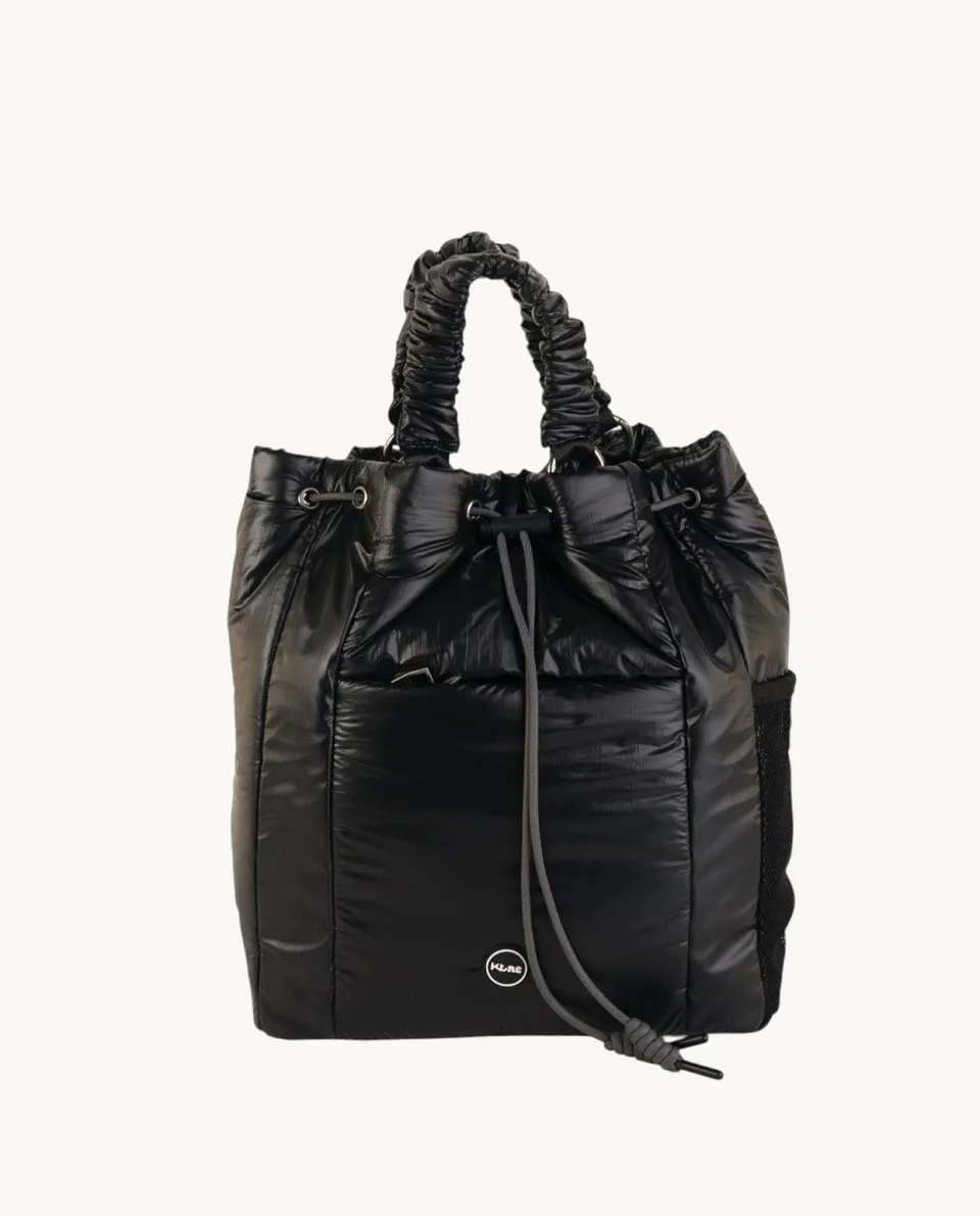 kbas-mochila-de-nylon-metalizado-negro-oi26-28-x-13-x-33-cm image 1