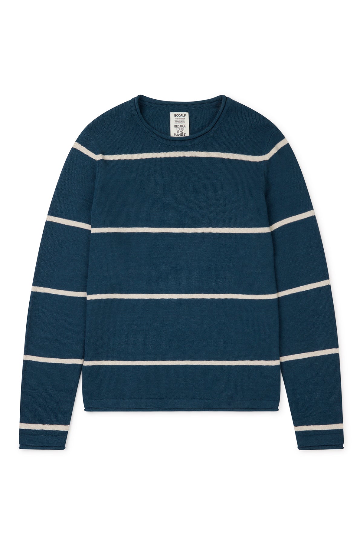 ecoalf-jersey-de-rayas-barco-azul-marino-100-algod-n-reciclado-fit-regular-punto image 4