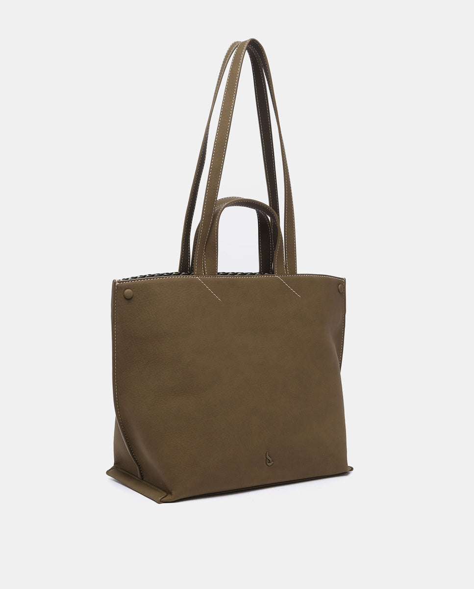bolso-shopper-abbacino-verde-en-materiales-reciclados image 3