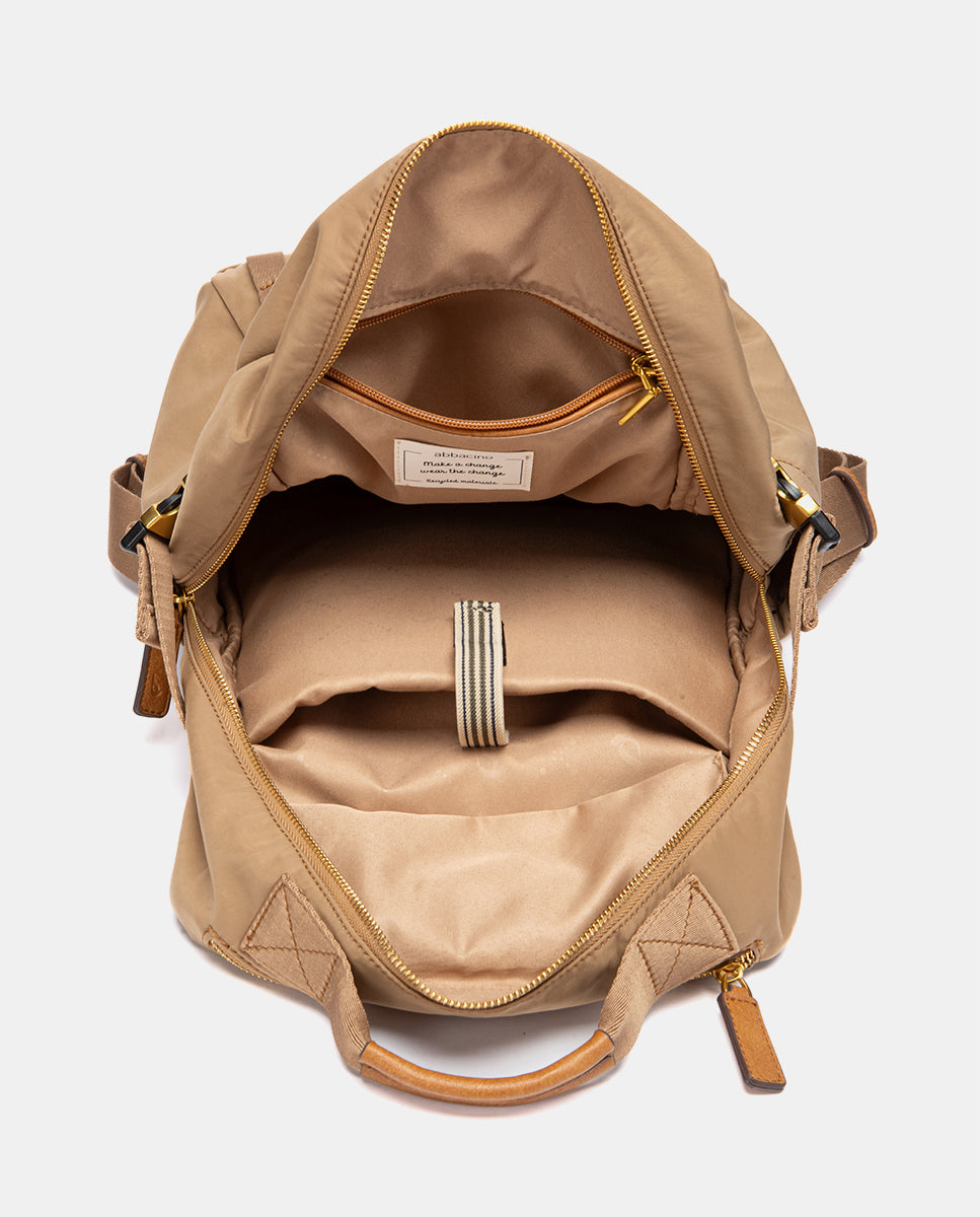 abbacino-mochila-materiales-reciclados-beige-satinada image 5