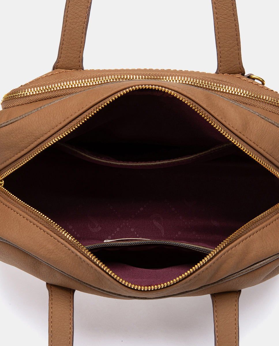 abbacino-bolso-mano-materiales-reciclados-cognac image 6