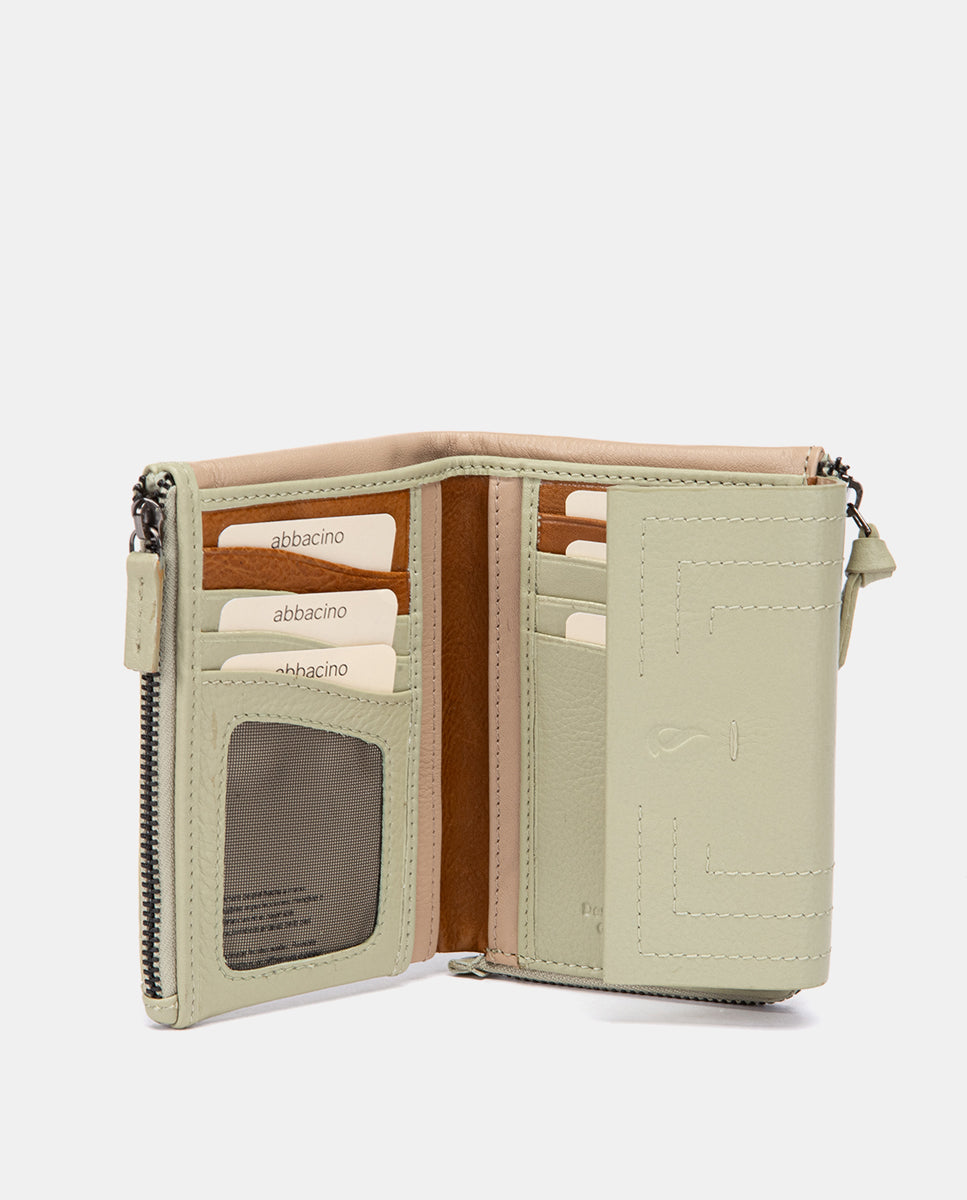 abbacino-cartera-peque-a-de-piel-plisada-verde image 2