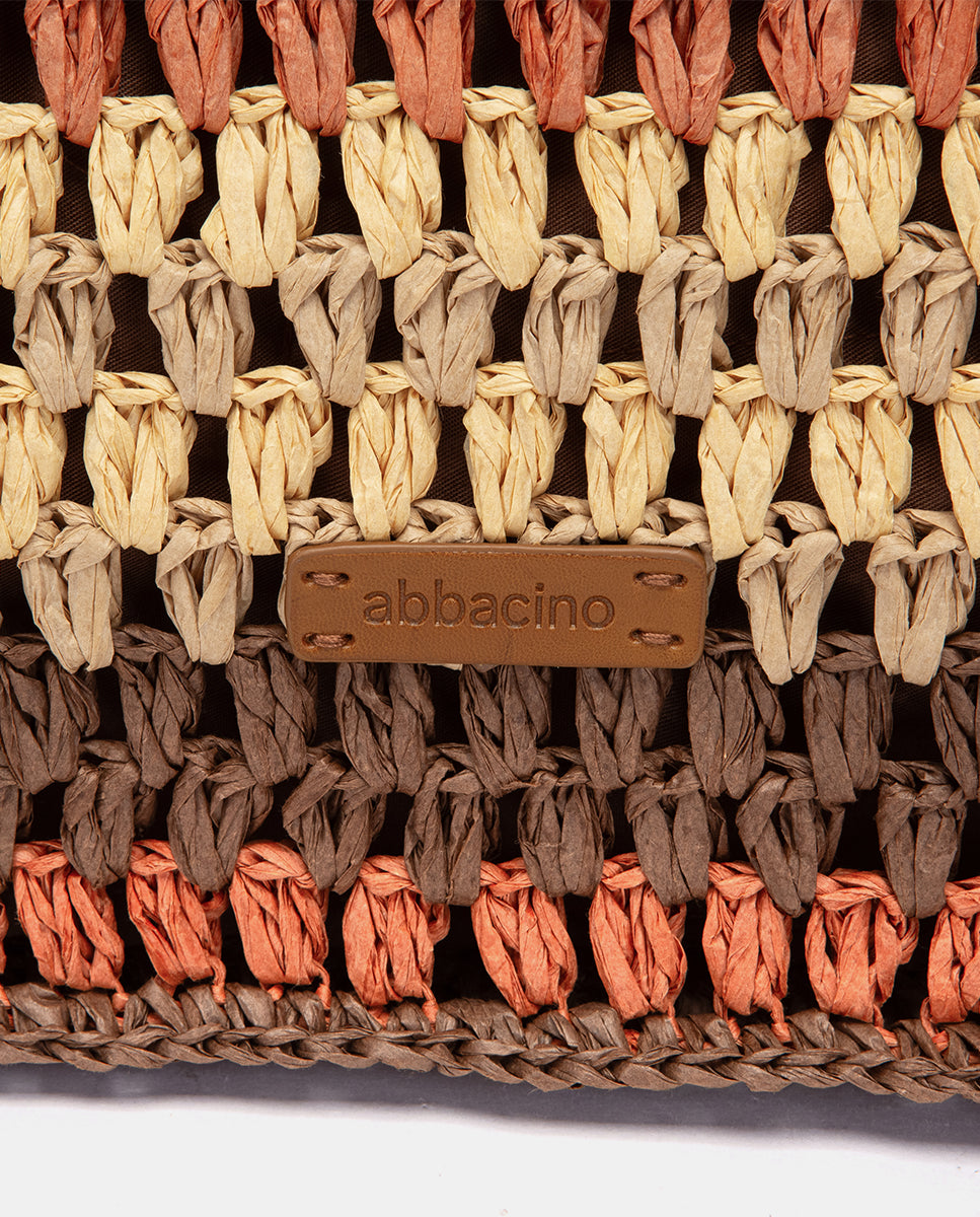 abbacino-capazo-rafia-a-rayas-cognac-shopper image 7