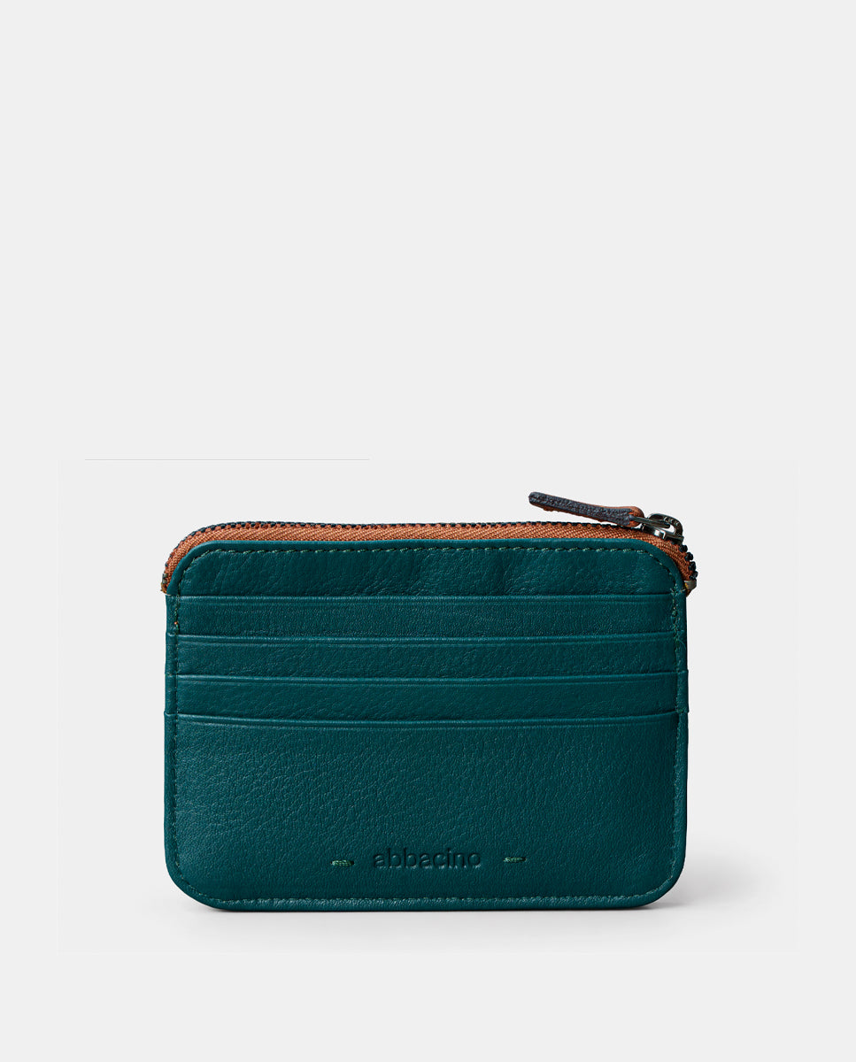 tarjetero-de-piel-abbacino-azul-bicolor-con-monedero image 4