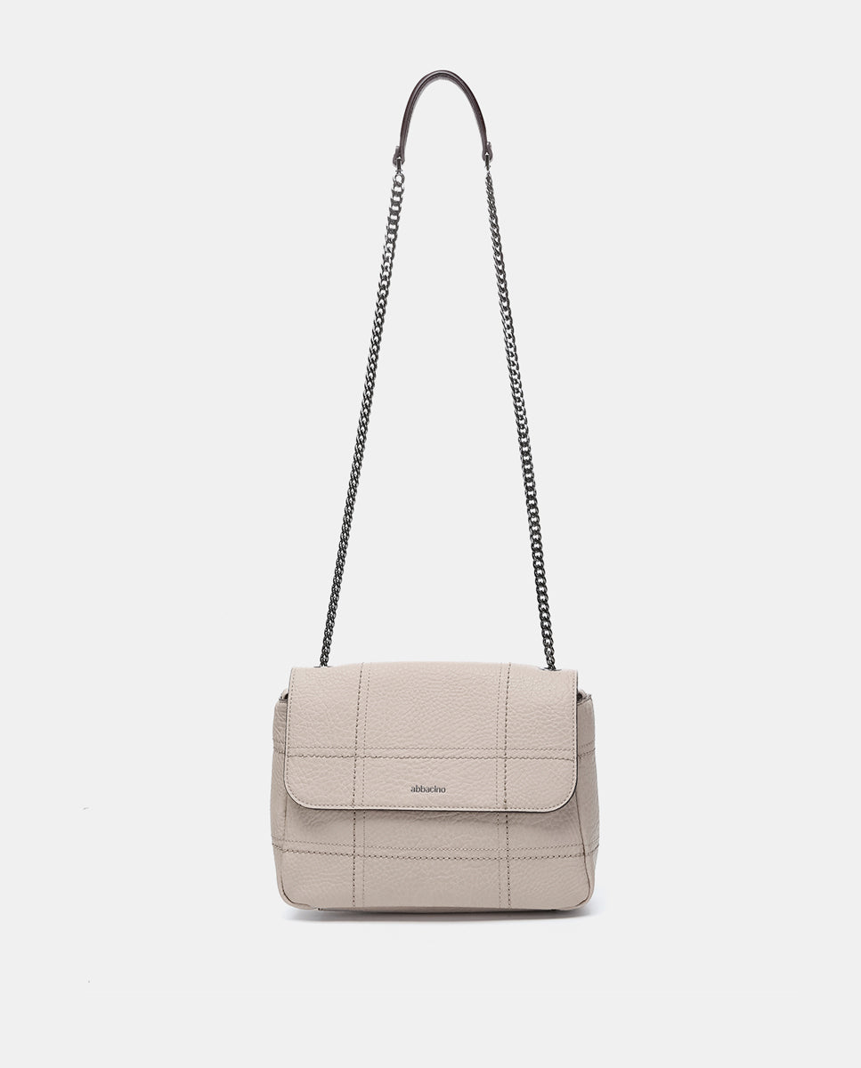 bolso-de-hombro-abbacino-beige-en-materiales-reciclados-con-cuadros-bordados image 4