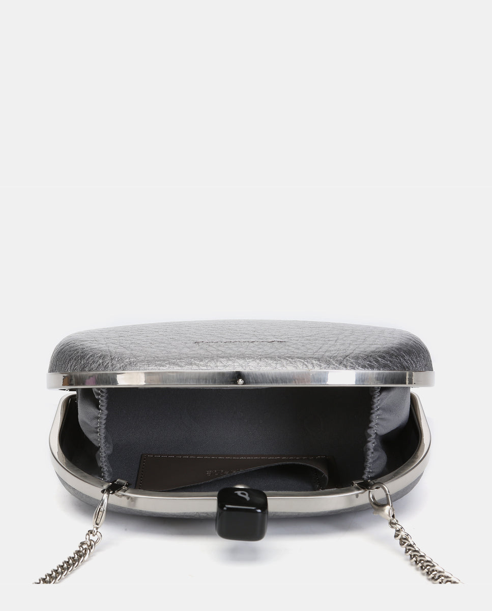 clutch-abbacino-plateado-media-luna-metalizado-fiesta image 6