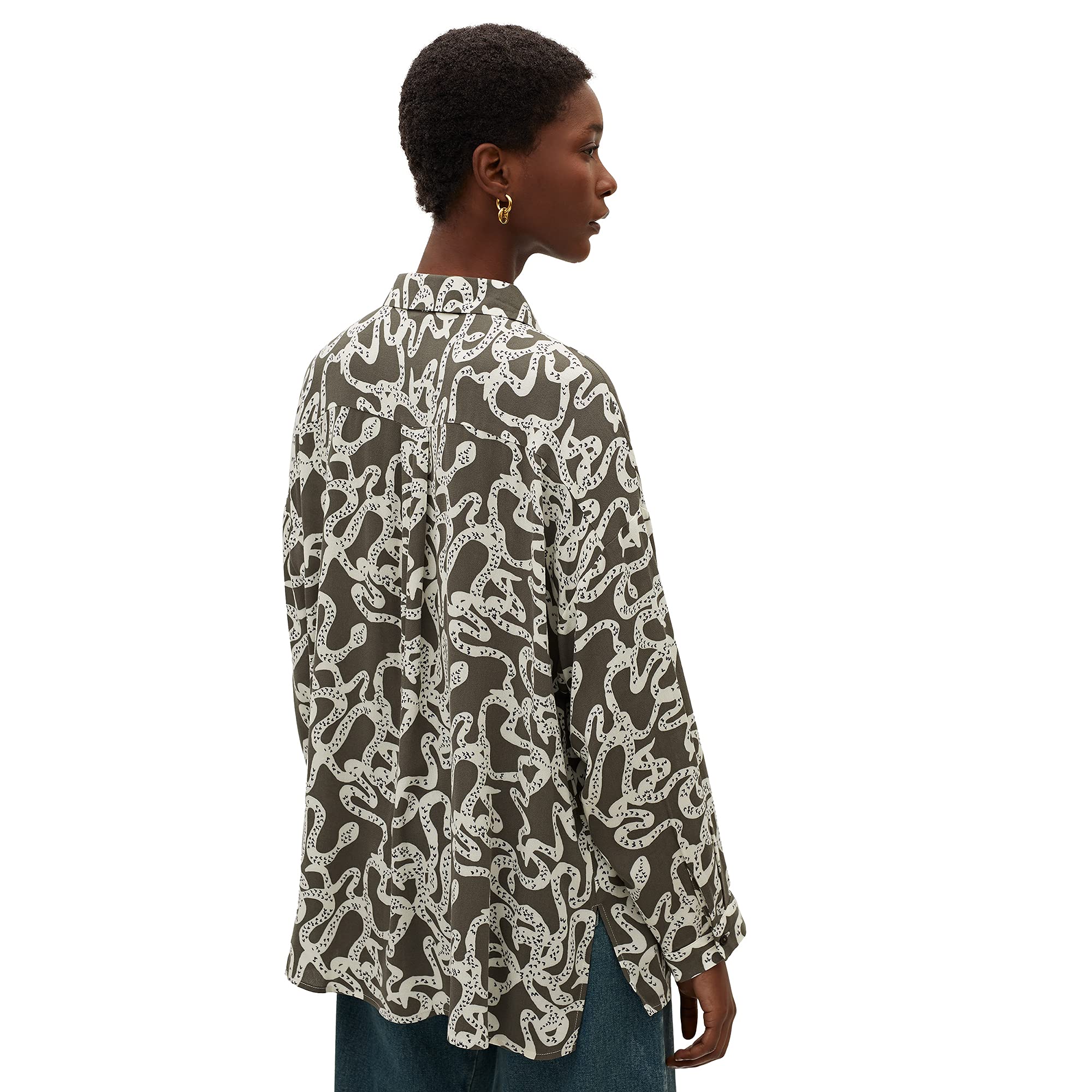 parfois-camisa-oversize-estampada-mujer-caqui image 5