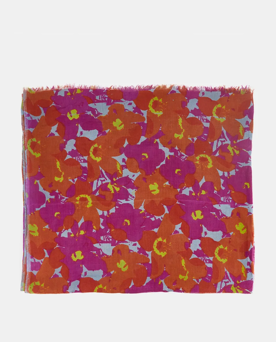 abbacino-pa-uelo-de-viscosa-estampado-floral-naranja image 1