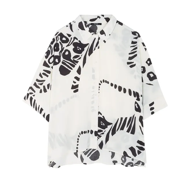 parfois-camisa-oversize-estampado-animal-mujer image 1