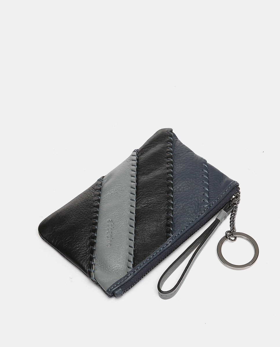 abbacino-monedero-de-piel-patchwork-tonos-azules-con-cremallera image 5
