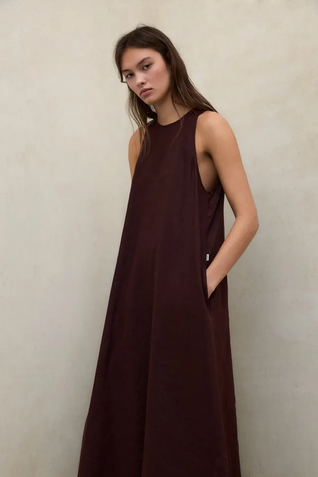 vestido-ecoalf-ukara-marr-n-de-mujer image 1