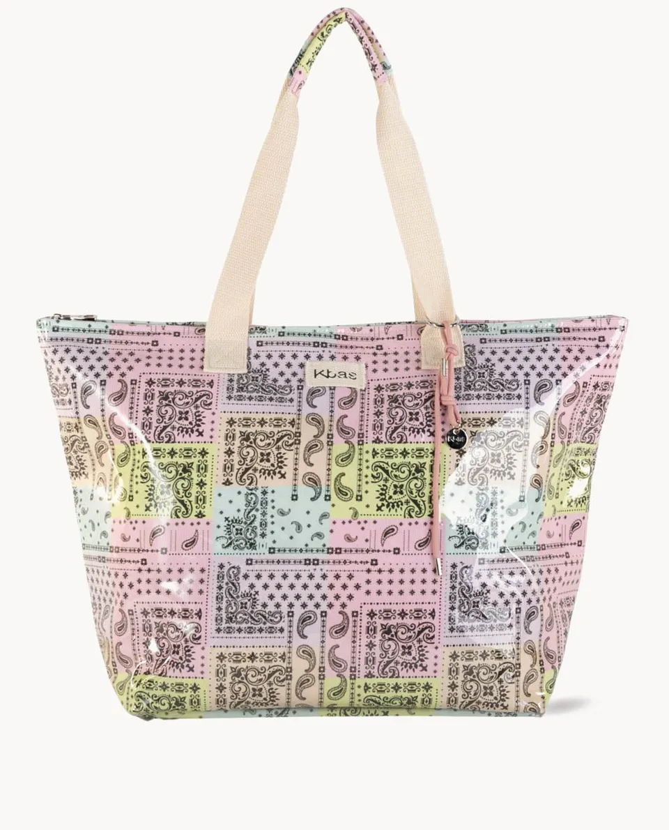 bolso-de-playa-kbas-de-lona-plastificada-con-cremallera image 1