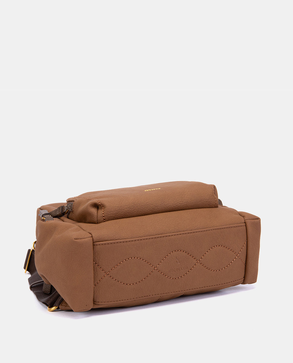 abbacino-mochila-materiales-reciclados-cognac-efecto-piel image 6