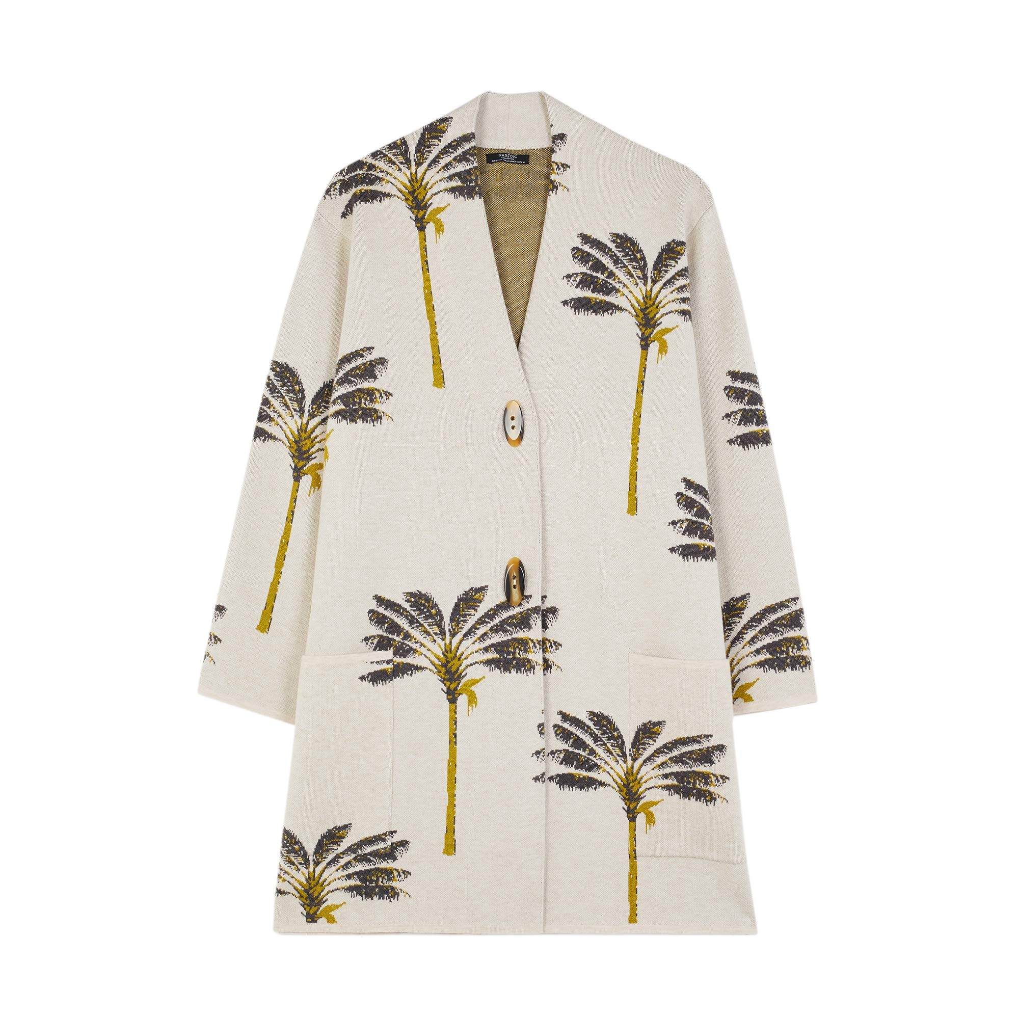 parfois-chaqueta-de-punto-estampado-palmeras-mujer image 1