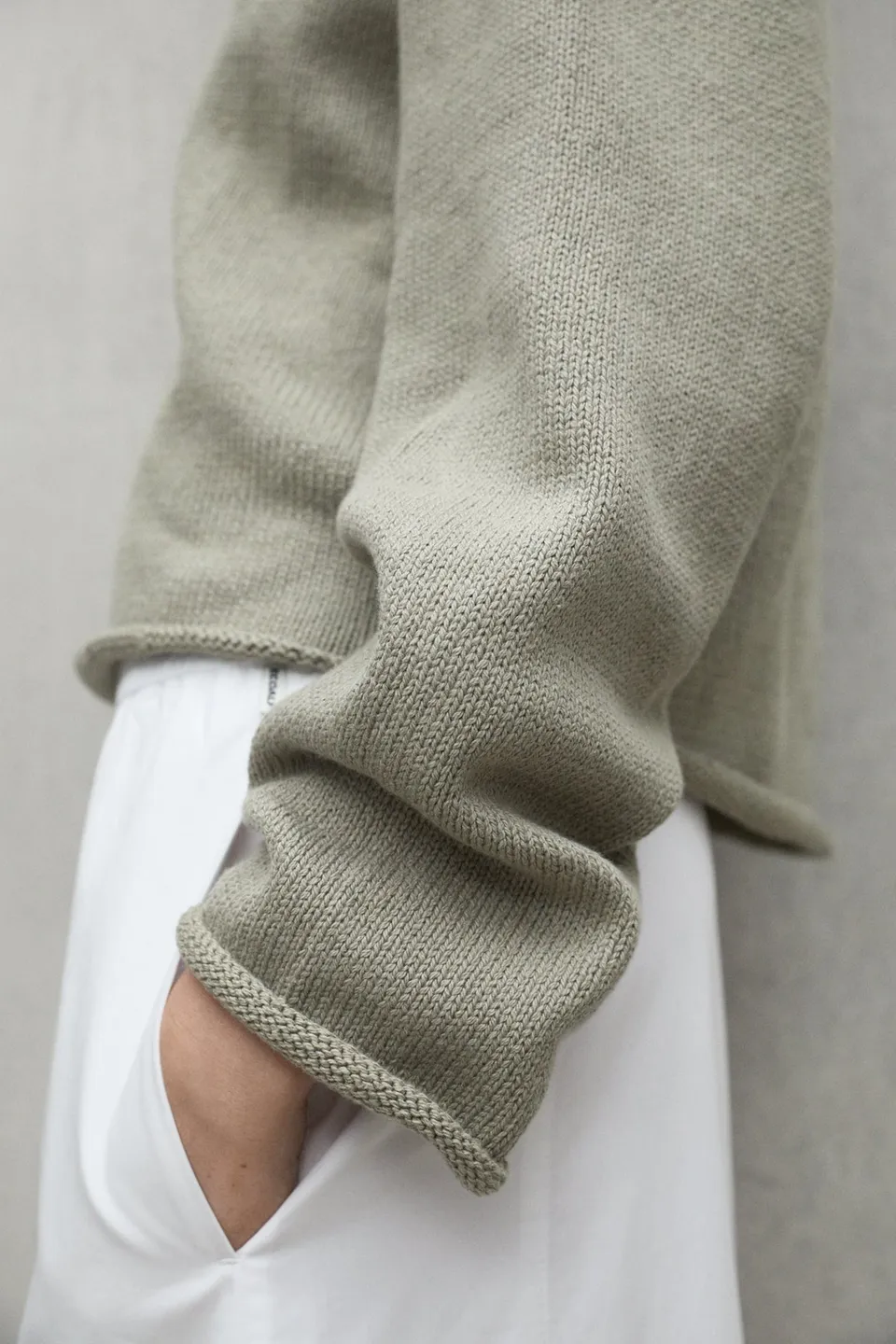 jersey-ecoalf-lamo-khaki-de-mujer image 1